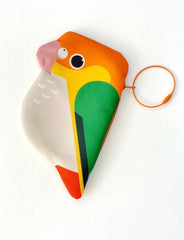 Parrot shape fabric coin purse