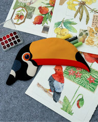 Toucan shaped fabric coin purse